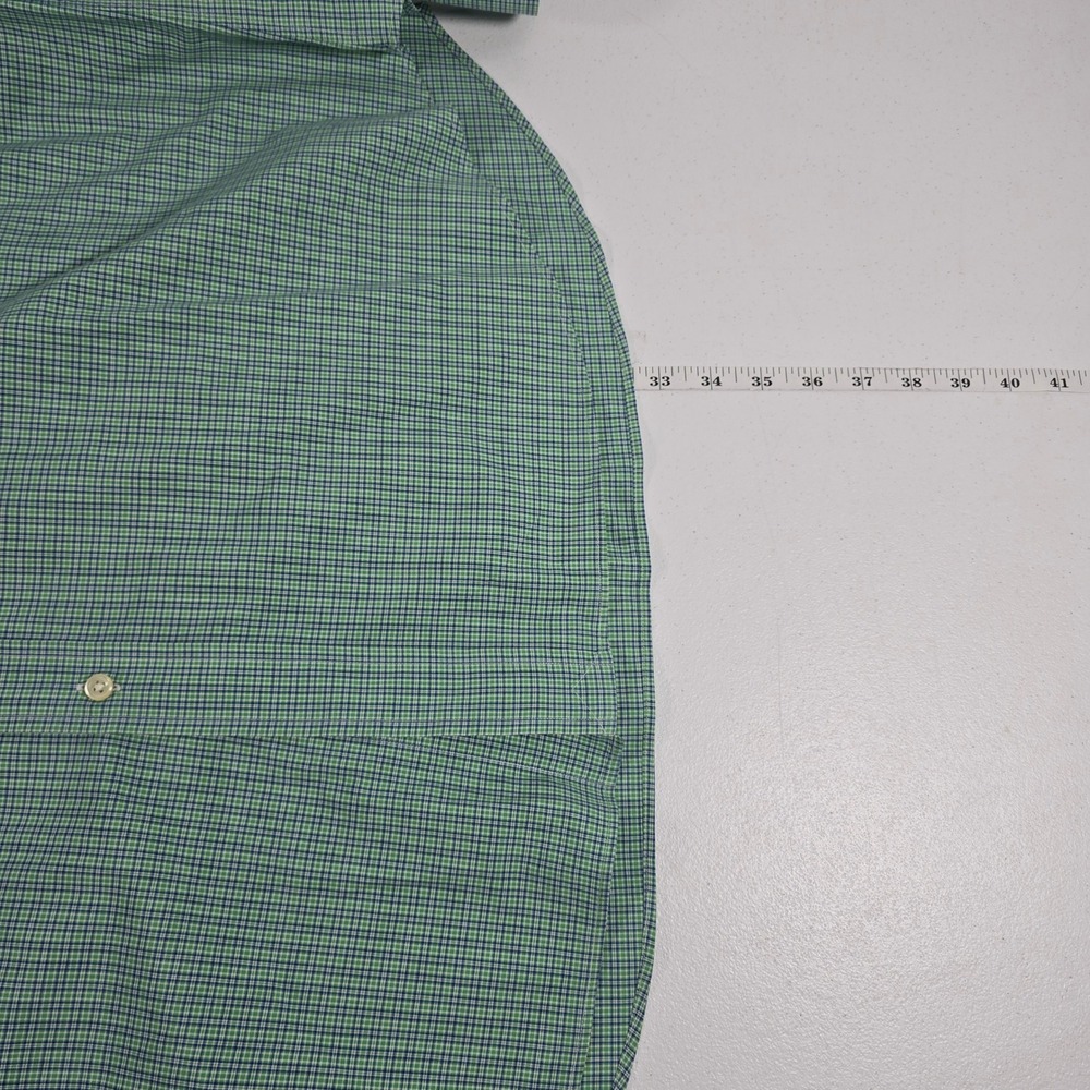 Ralph Lauren Mens XXL Classic Fit Green Blue Check Button Down Shirt Long Sleeve - Picture 4 of 7